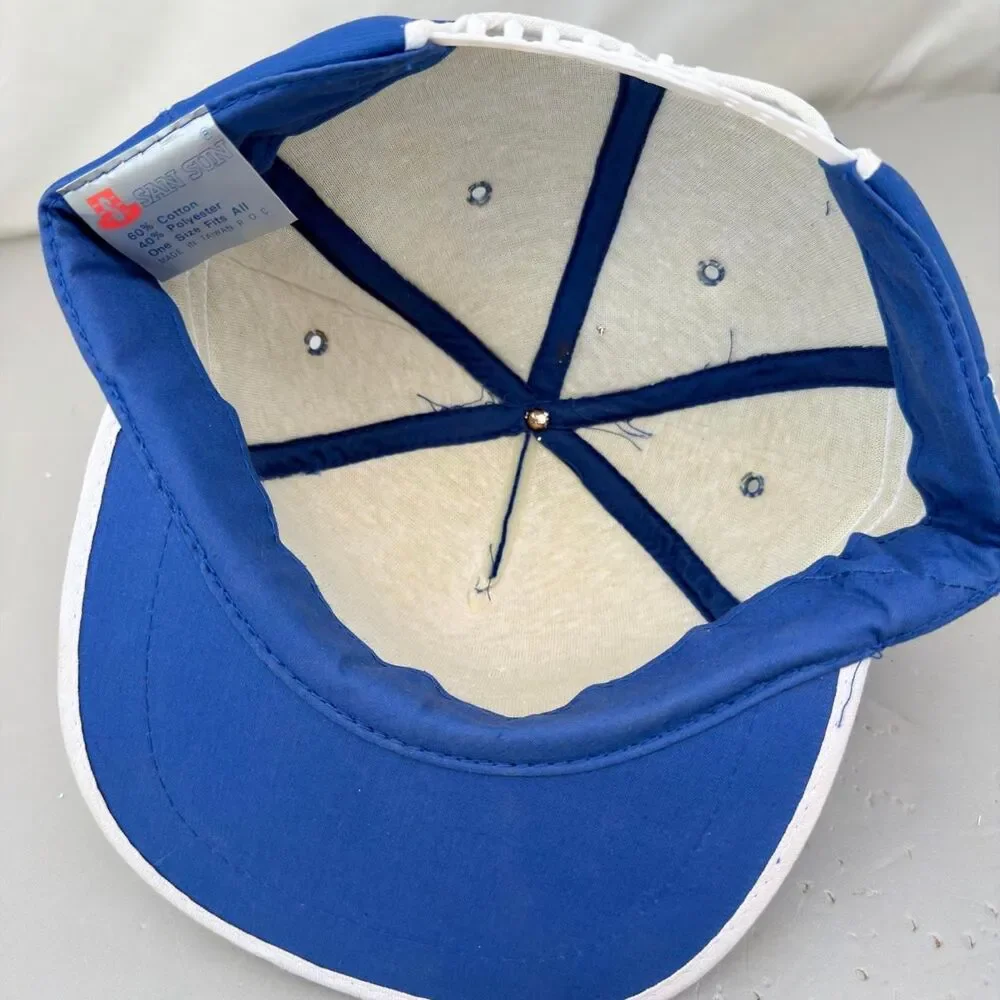 San Sun Vintage Kentucky Men's Baseball Blue & White Hat Retro UK Wildcats 80's